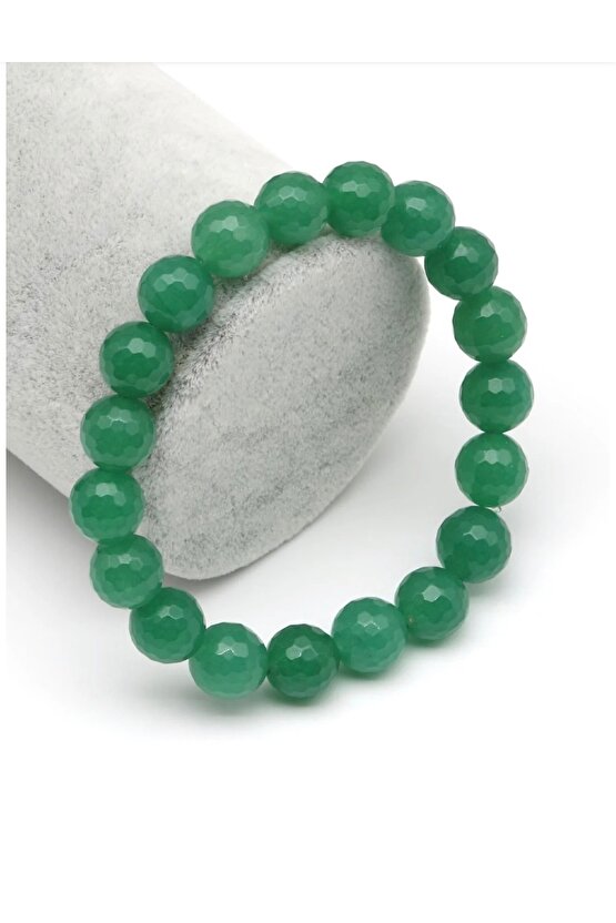 Aventurin Doğal Taş Bileklik 10 mm Fasetli Yuvarlak Kesim