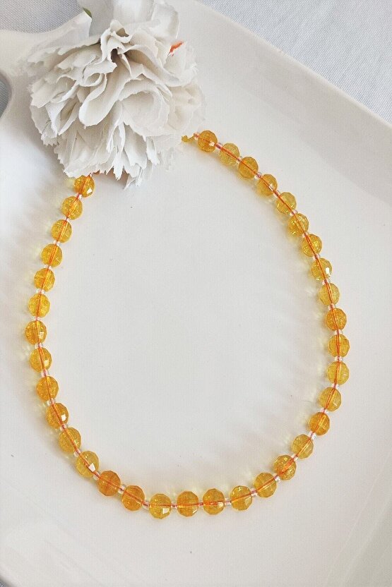 ÇOKGEN SİTRİN DOĞAL TAŞ KOLYE