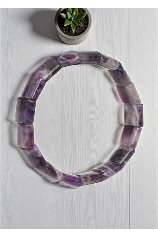 Ametist Doğal Taş Roleks Bileklik 13 x 15 mm Özel Kesim