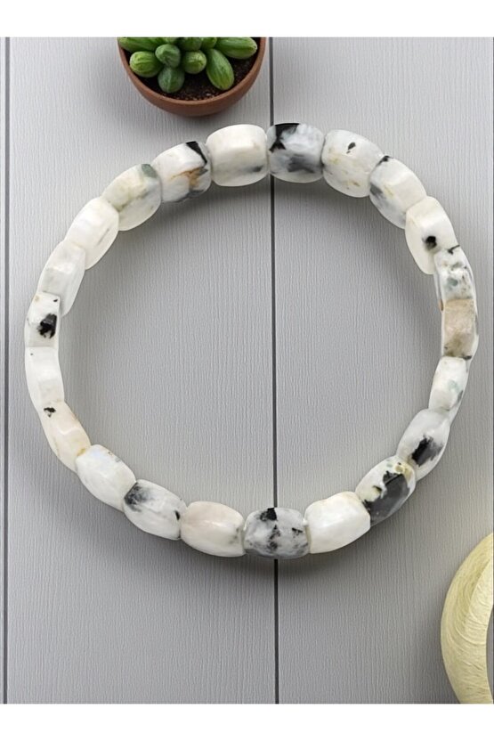 Ay Taşı Doğal Taş Roleks Bileklik 9 x 14 mm Özel Kesim