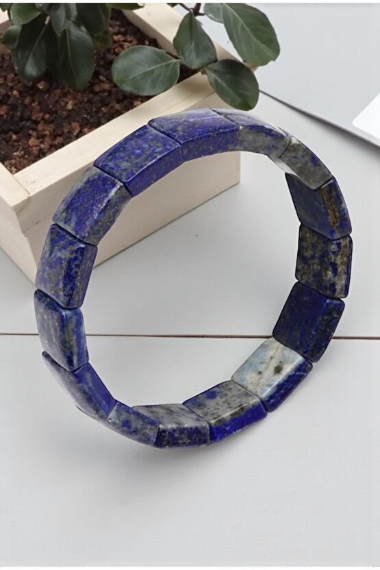Lapis Lazuli Doğal Taş Roleks Bileklik 13 x 13 mm Özel Kesim