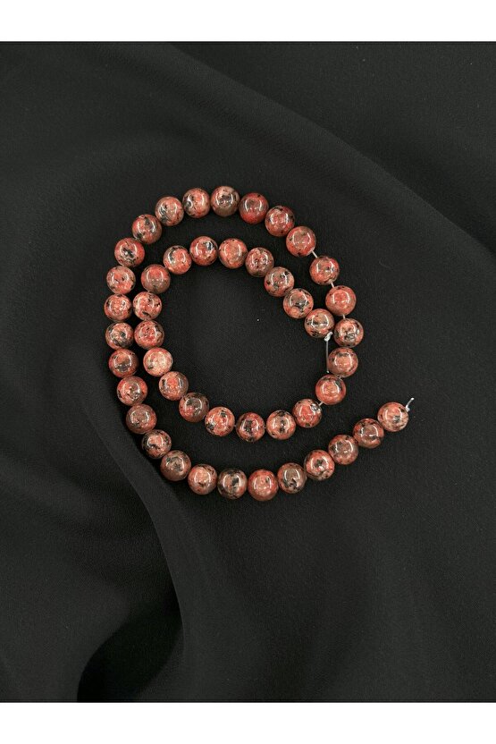 KIRMIZI JASPER DÜZ KESİM DOĞALTAŞ 8 MM DİZİ