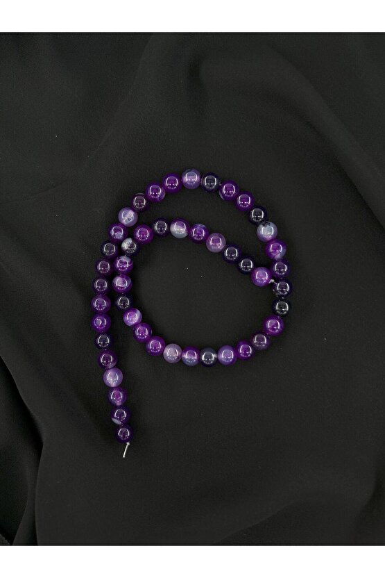 MOR AKİK DÜZ KESİM DOĞALTAŞ 8 MM DİZİ