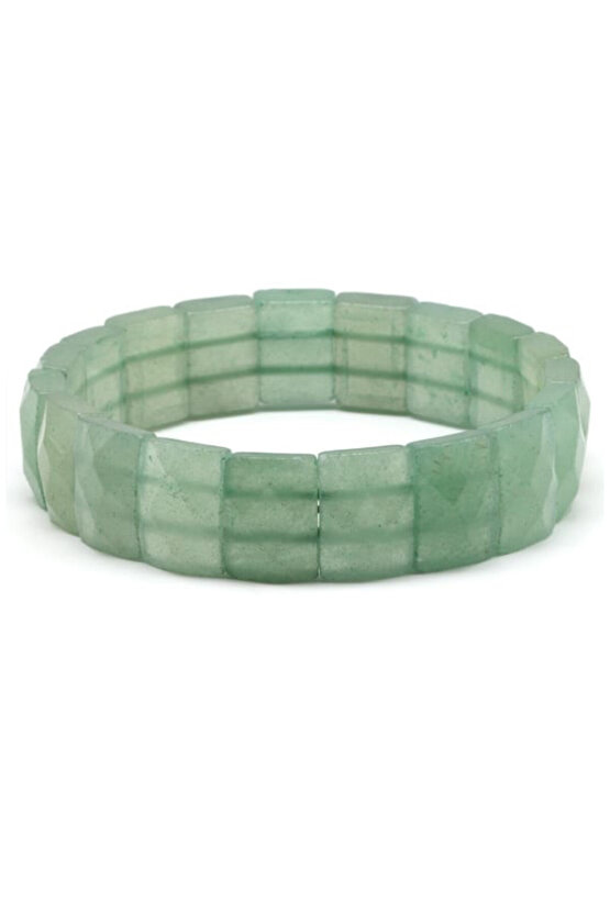 Gerçek Aventurin Taşı Doğal Taş Roleks Bileklik 18 Cm