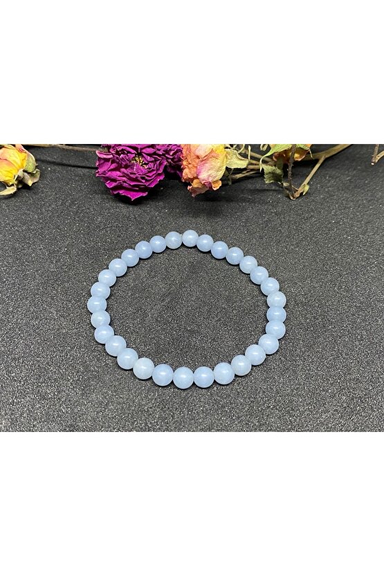 Doğal Taş Anjelit Bileklik 6mm
