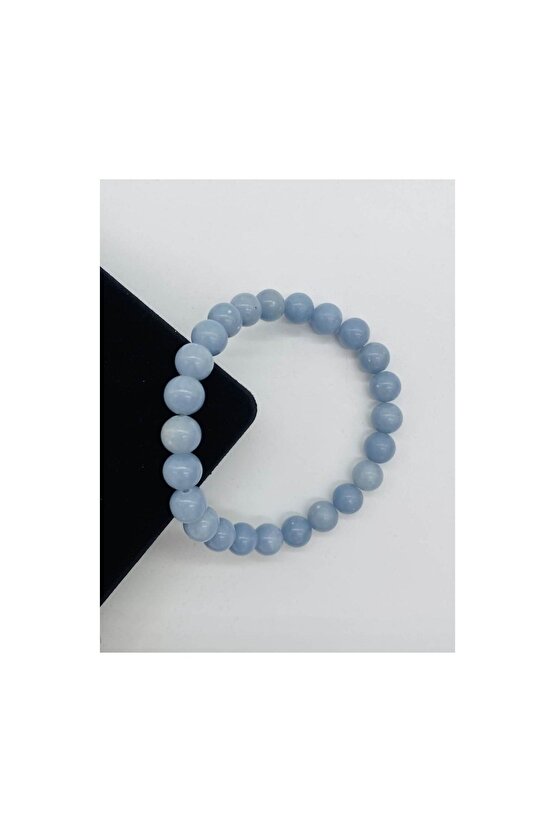 Anjelit Taşı Doğal Taş Bileklik-8mm