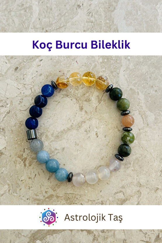 Koç Burcu Doğal Taş Bileklik