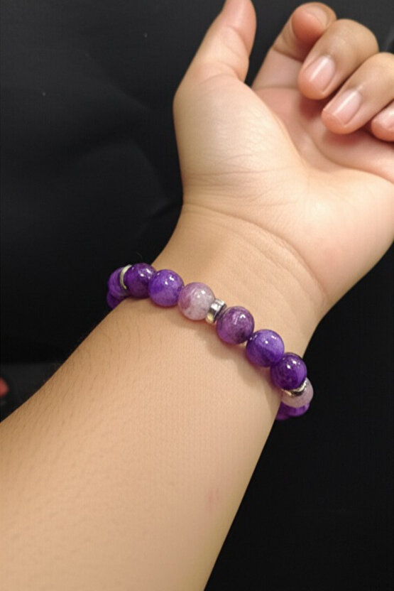 Doğal Ametis Bileklik Stresi Azaltır Sakinleştirici Enerjisiyle Gerginliği Hafifletmeye Yardımcıolur