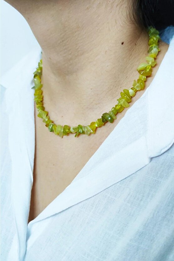 ZEBERCET KIRIKTAŞ KOLYE DOĞAL TAŞ