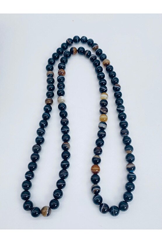 Göz Akik Doğal Taş Mala 8 mm