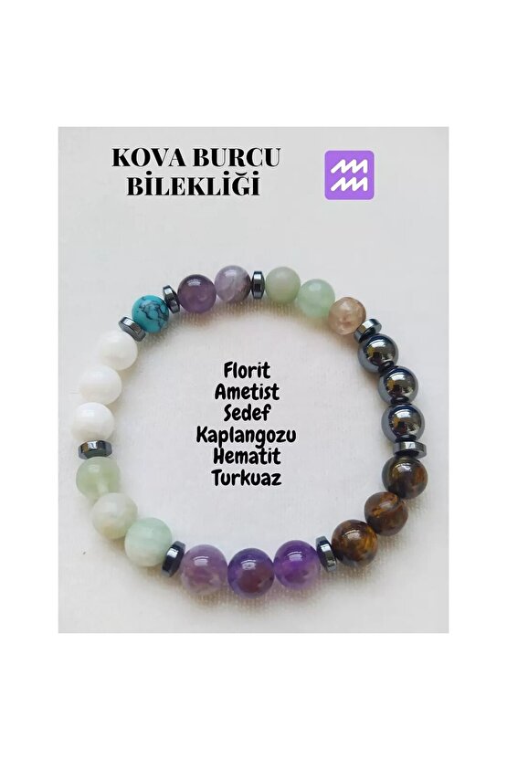 Kova Burcu Doğaltaş Bileklik