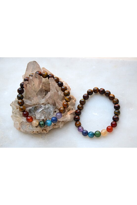 Çift Kombini Bileklik - 8mm Çakra Bilekliği Sevgili Kombini