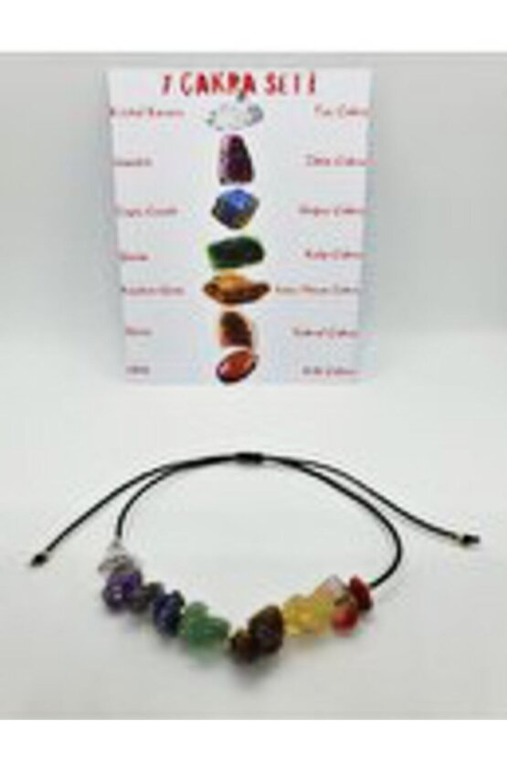 Doğal 7 Çakra Taşı Bileklik Orijinal Doğal Taş