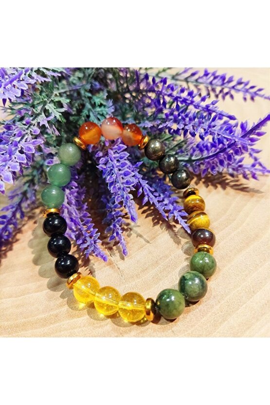 Para Mıknatısı Doğaltaş Çakra Bileklik