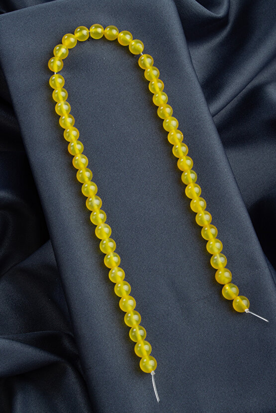 Akik Doğal Taş Küre Kesim 8mm Dizi [B+]