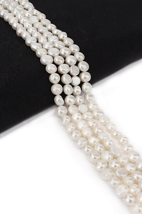 İnci Doğal Taş 8x5mm Dizi