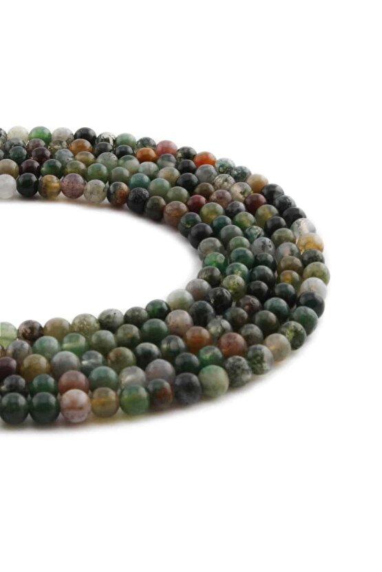 Hint Akik Doğal Taş Parlak Küre Kesim 4mm Dizi [AA]