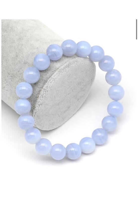 Kalsedon Taşı Bileklik 10 mm ( A Kalite )