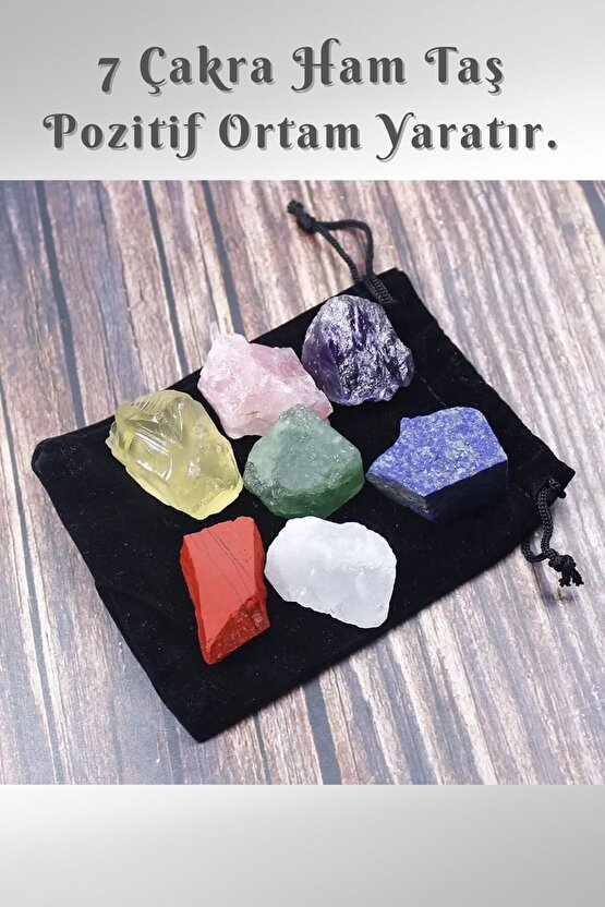 Doğal Taş Ham 7 Çakra Set ( A Kalite )