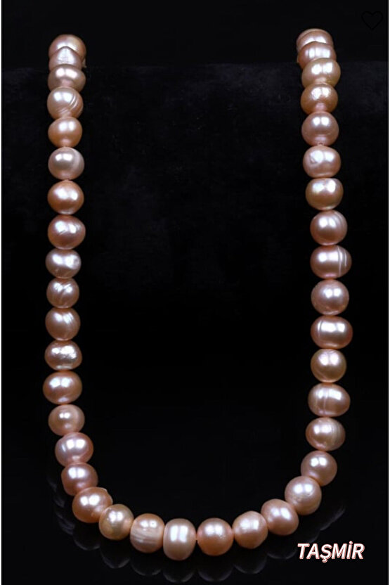 Pembe İnci Doğal Taş Kolye 7 mm