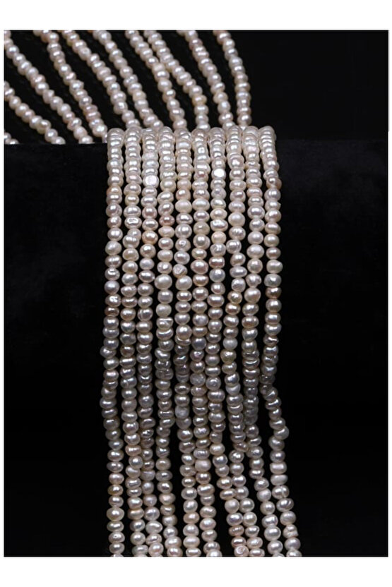 İnci Doğal Taş Kolye 3 mm