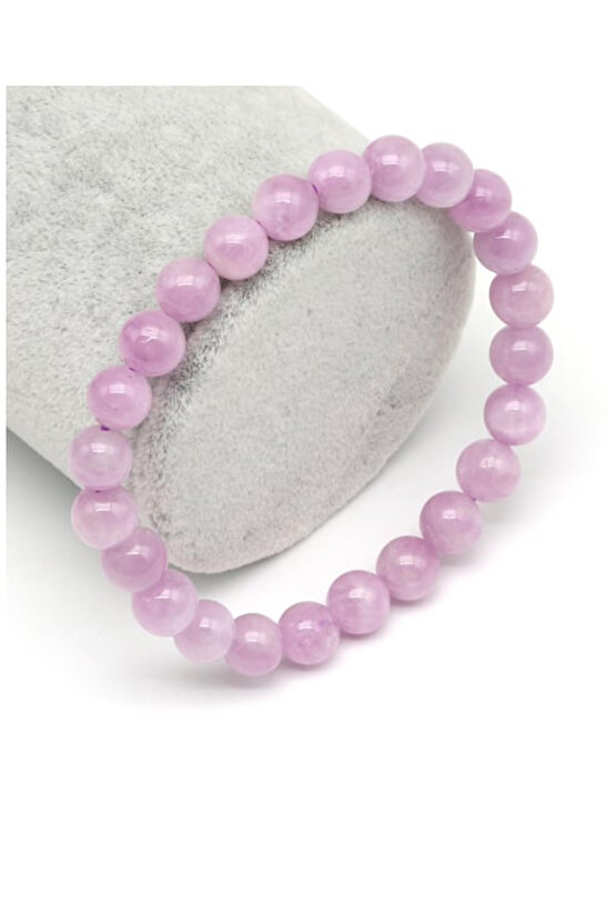 Kunzit Taşı Doğal Taş Bileklik 8 mm