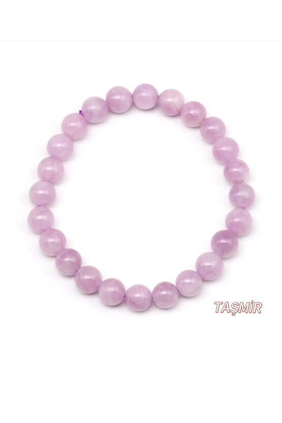 Kunzit Taşı Doğal Taş Bileklik 8 mm