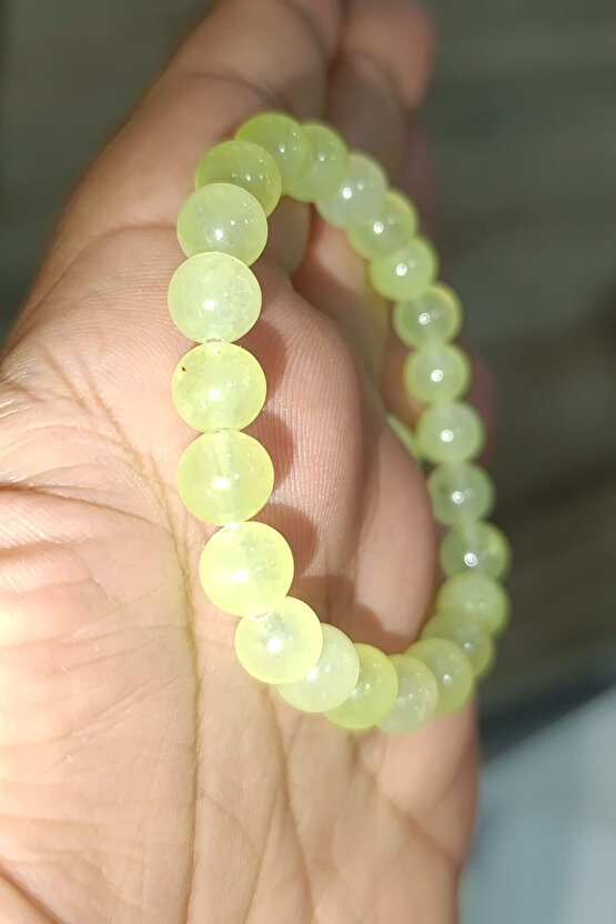 Nefrit Yeşim Taşı 8 mm Natural Doğaltaş Bileklik