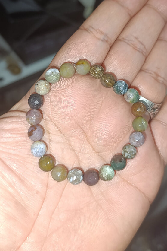 Hint Akik 8 mm Faset Kesim Doğaltaş Bileklik