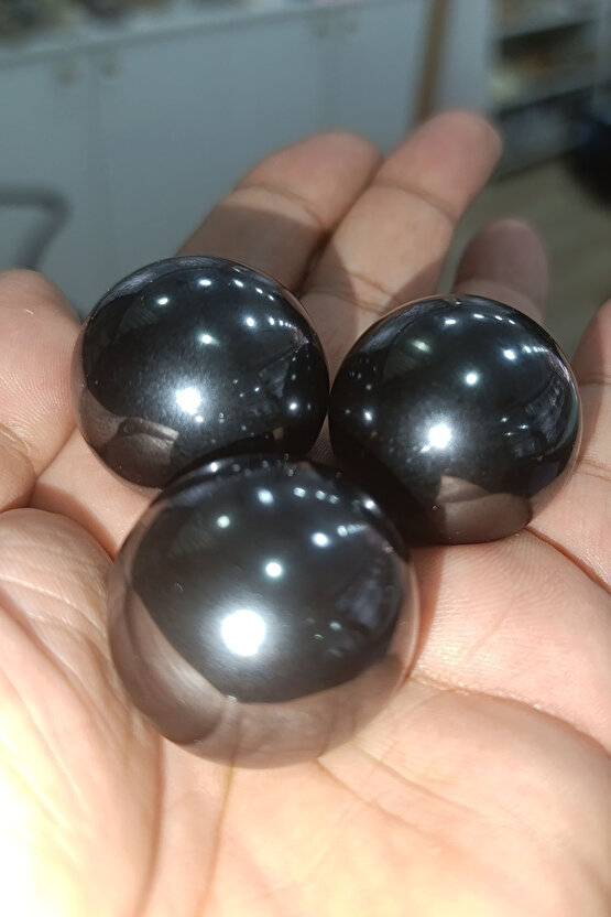 Hematit Taşı Natural Doğaltaş Küre 3 cm x 3 cm