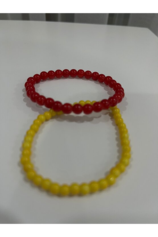 Taraftar Galatasaray Çift Bileklik Hediyelik Taraftar 2 li Kombin Bileklik seti Unisex