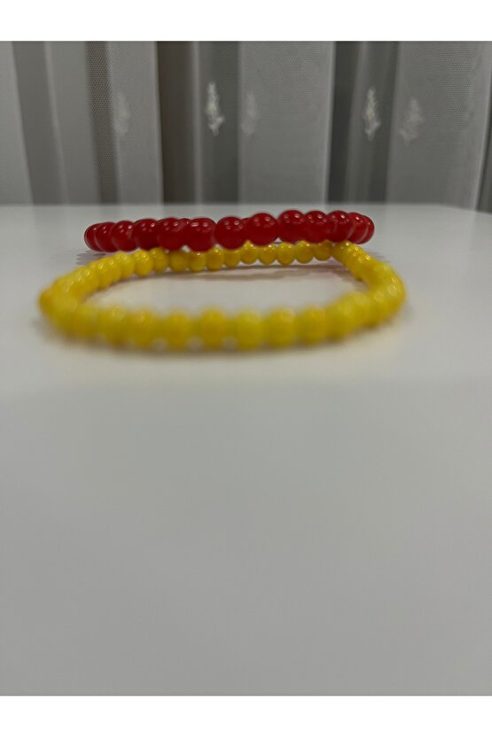 Taraftar Galatasaray Çift Bileklik Hediyelik Taraftar 2 li Kombin Bileklik seti Unisex