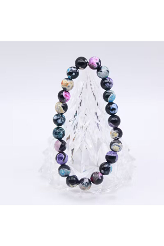 Ateş Akik Doğaltaş Bileklik – Enerji ve Canlılık Veren Çok Renkli Tasarım