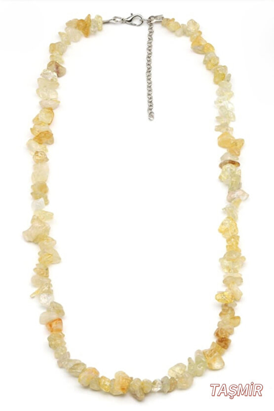 Sitrin Taşı Doğal Taş Kırıktaş Kolye