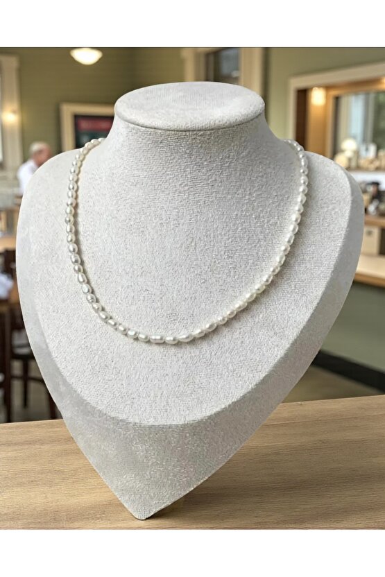 Gerçek Doğal Arpa İnci Kolye ( A Kalite )