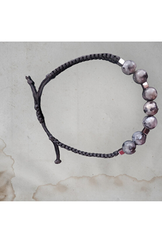 Larvakit doğaltaş Örgü Bileklik