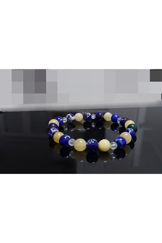 Doğaltaş Sarı Lacivert Bileklik