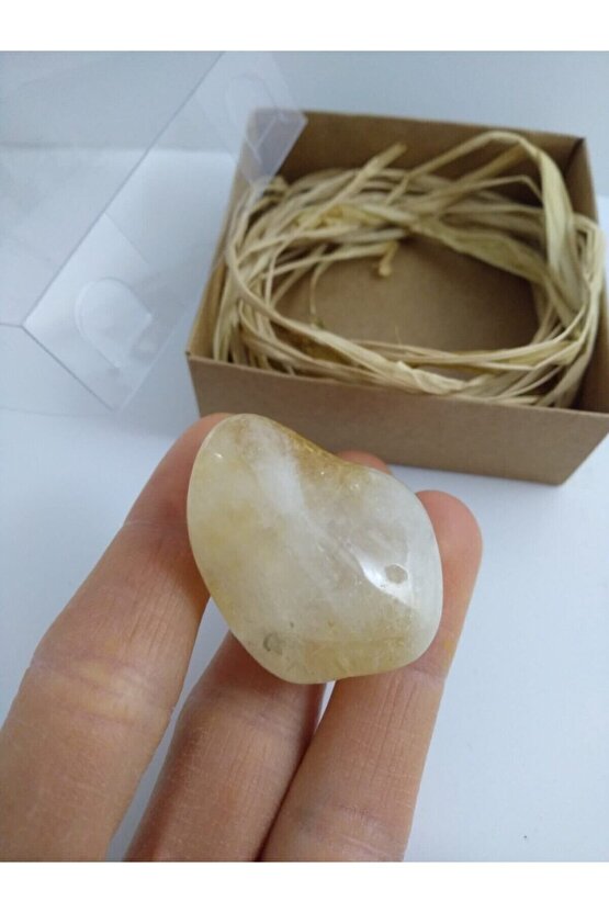 Sitrin Taşı Biblo Ham Doğaltaş Biblo (40-45 Gr)