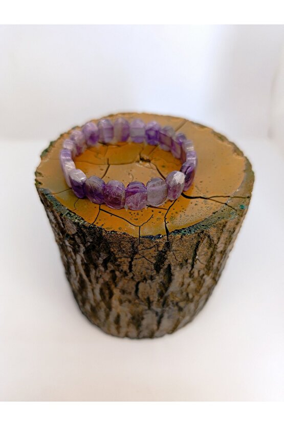 AMETİST TAŞI BİLEKLİK  ÖZEL KESİM DOĞALTAŞ BİLEKLİK-1082