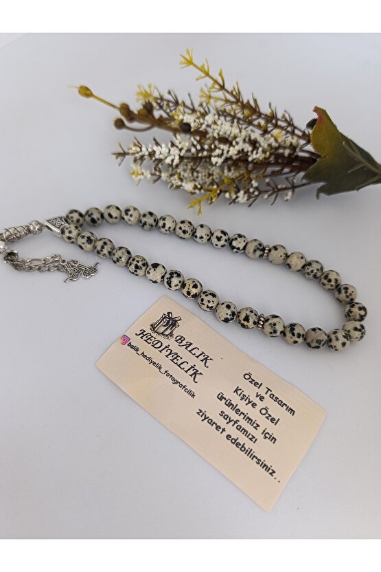 DOĞALTAŞ TESPİHDALMAÇYALI JASPER TAŞI TESPİH-1040