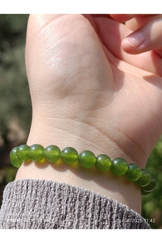 Yeşil Kuvars Doğaltaş Erkek ve Kadın Bileklik