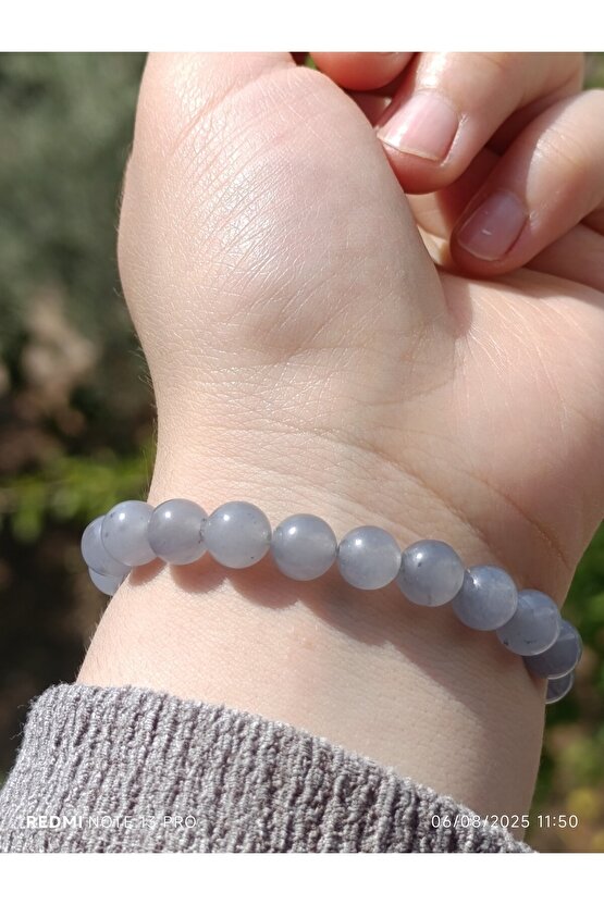 Gri Kuvars Doğaltaş Kadın ve Erkek Bileklik