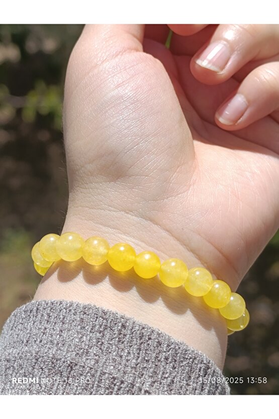 Sarı Kuvars Doğaltaş Erkek ve Kadın Bileklik