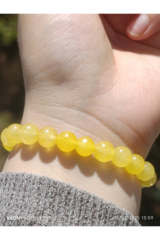 Sarı Kuvars Doğaltaş Erkek ve Kadın Bileklik