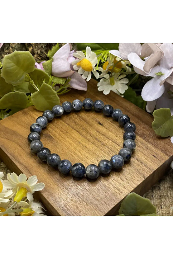 Şifalı-8 mm Labradorit 100&100 Doğal Taş Bileklik – Negatif Enerjiden Koruyan Taş -Elastik ipli