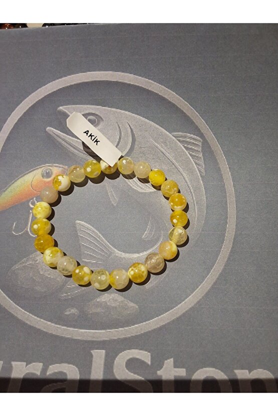 ☀️ Sarı Akik Bileklik – Enerji, Mutluluk ve Canlılık Taşı ☀️ sertifikalı dogaltaş