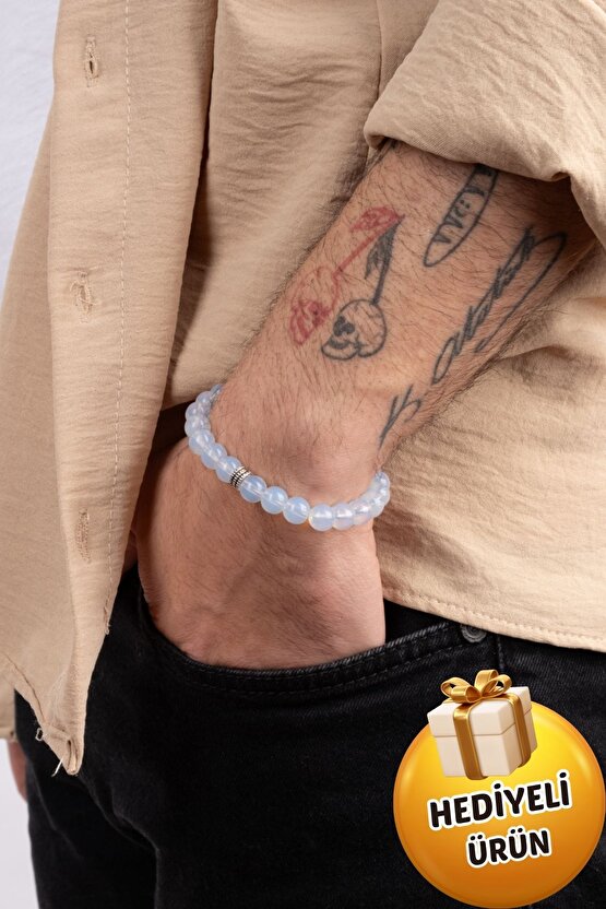 Unisex Opalit Ay Taşı Zayıflama Bilekliği