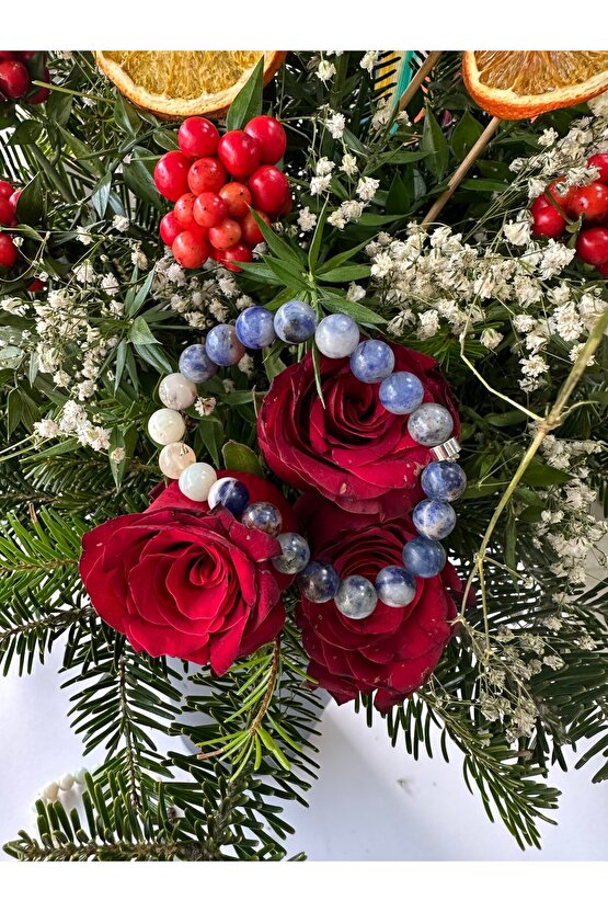 Öğrenci Bilekliği ,Amozonit ve Sodalit Çakra Bileklik ,Doğaltaş bileklik