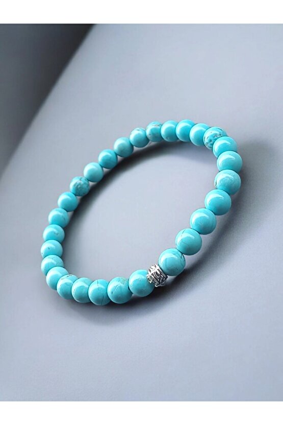 Doğal Taş Turkuaz Taşı Bileklik 6 mm