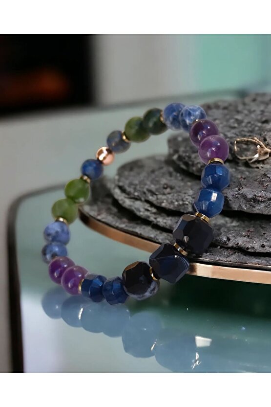 Cilt Sağlığı Bilekliği (Yeşim,Lapis Lazuli, Amesist,,Akik,Kuvars)